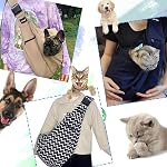 NATUYA Pet Transporteur de chiens - Bague de chien avec sac de filet pour les chiens porte-porteurs Cats-Hands Free Pet Bag-Buckle net Sac de poche pour animal de compagnie (Khaki)