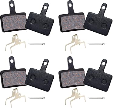 4 Pairs Bike Brake Pads, Wear-Resistant Resin Bicycle Disc Brake Pads, MTB Ebike Bicycle Brake Pads Replacement for M315, M355, M375, M395, M416, M446, M447, M515, M525, M575
