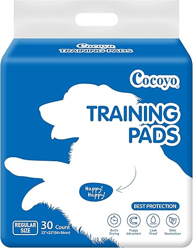 COCOYO Almohadillas de entrenamiento de mejor valor, 30 unidades, almohadillas para orina de perro, almohadillas superabsorbentes para cachorros COCOYO Almohadillas de entrenamiento de mejor valor, 30 unidades, almohadillas para orina de perro, almohadillas superabsorbentes para cachorros