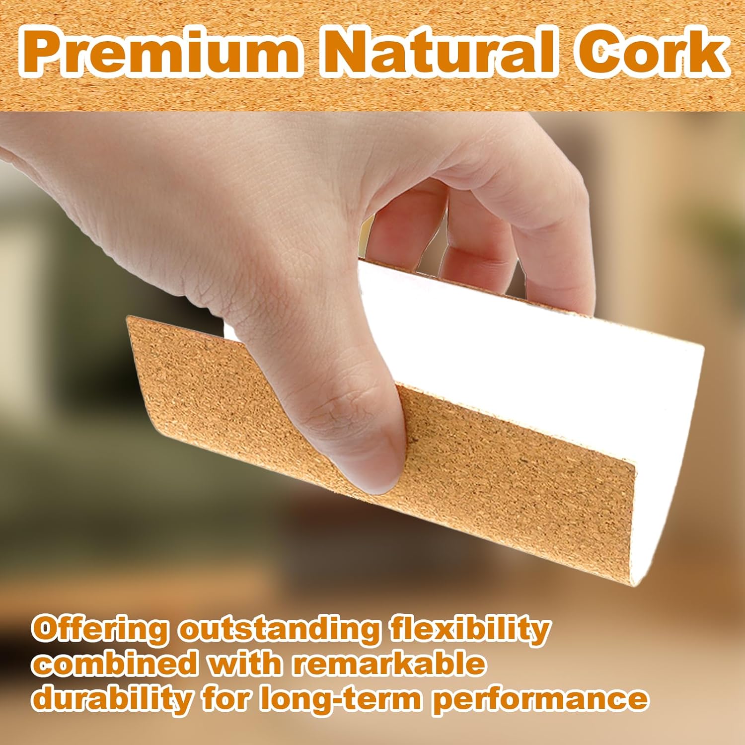 50 Pcs Self-Adhesive Cork Sheets 4x4 Inch, Strong Sticky Back Cork Board Squares for DIY Coasters, Wall Decor, Crafts, Tabletop Protection and Home Decoration - Image 4