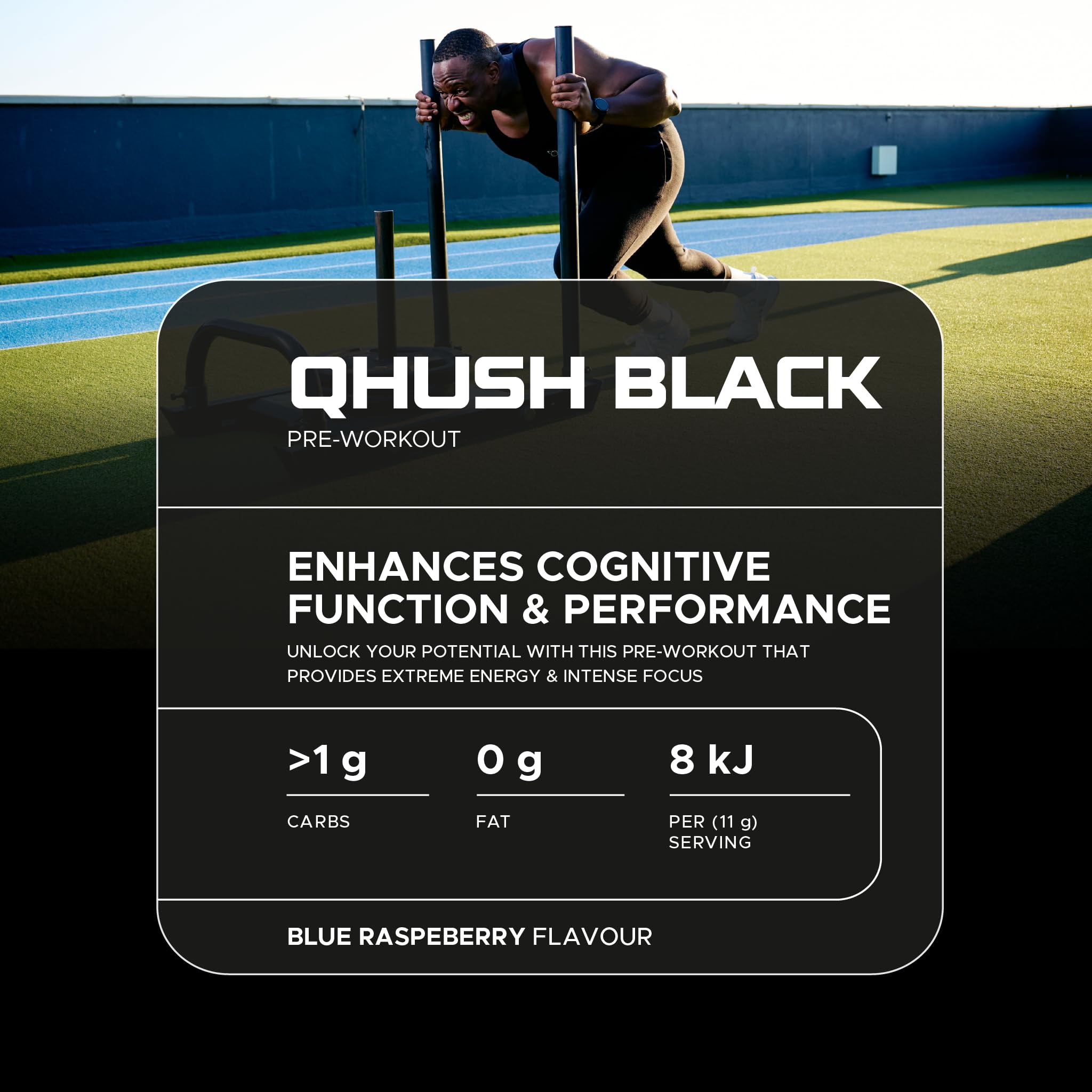 USN QHUSH Pre-Workout (20 serv) Blue Raspberry