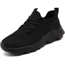 Damyuan Womens Tennis Shoes Walking Running Non Slip Lightweight Breathable Athletic Sneakers for Work Gym Outdoor Sports,Black,Size 8.5