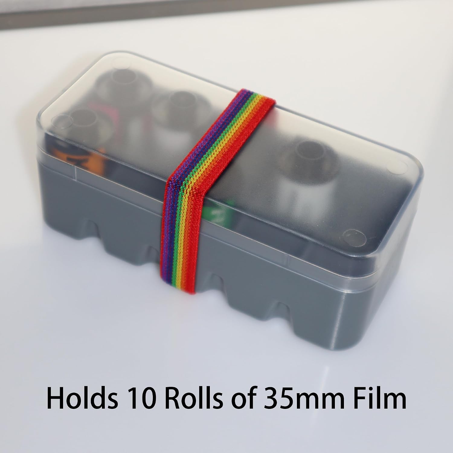 35mm Film Canister 10-Pack - Clear Top Film Case for 135 Camera Rolls Storage