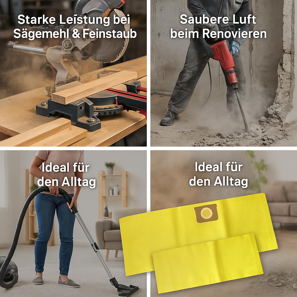 M&M Smartek 10x worki do odkurzacza do Shop-Vac, część zamienna | Worki zamienne zatrzymują kurz i zabrudzenia; sprawdź model, pojemność, numer referencyjny i mocowanie przed zamówieniem.