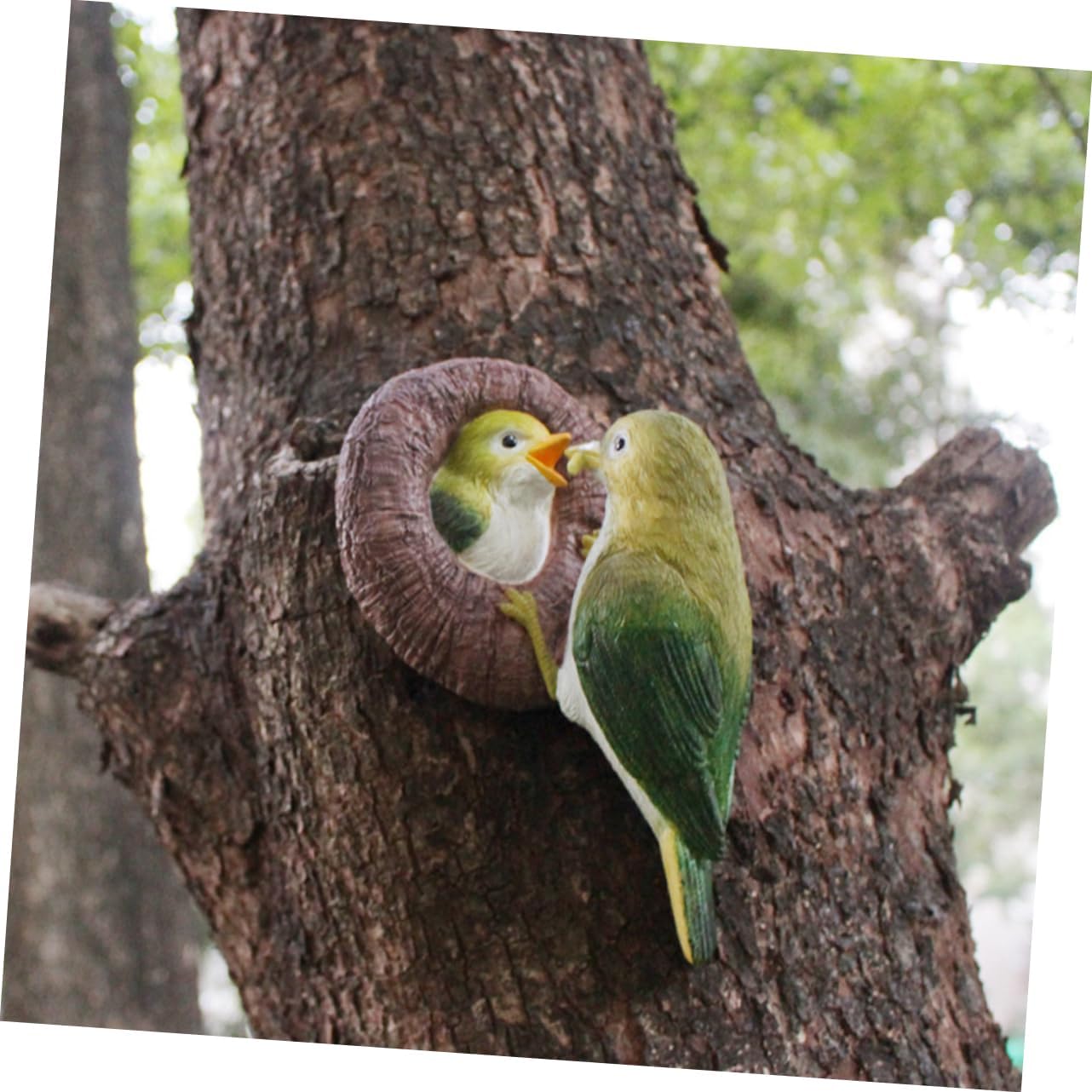 Yardwe Adorable Bird Statue Resin Craft for Outdoor Hanging Cute Bird Decor and Garden Accessories Delicate Bird Ornament for Courtyard Decoration