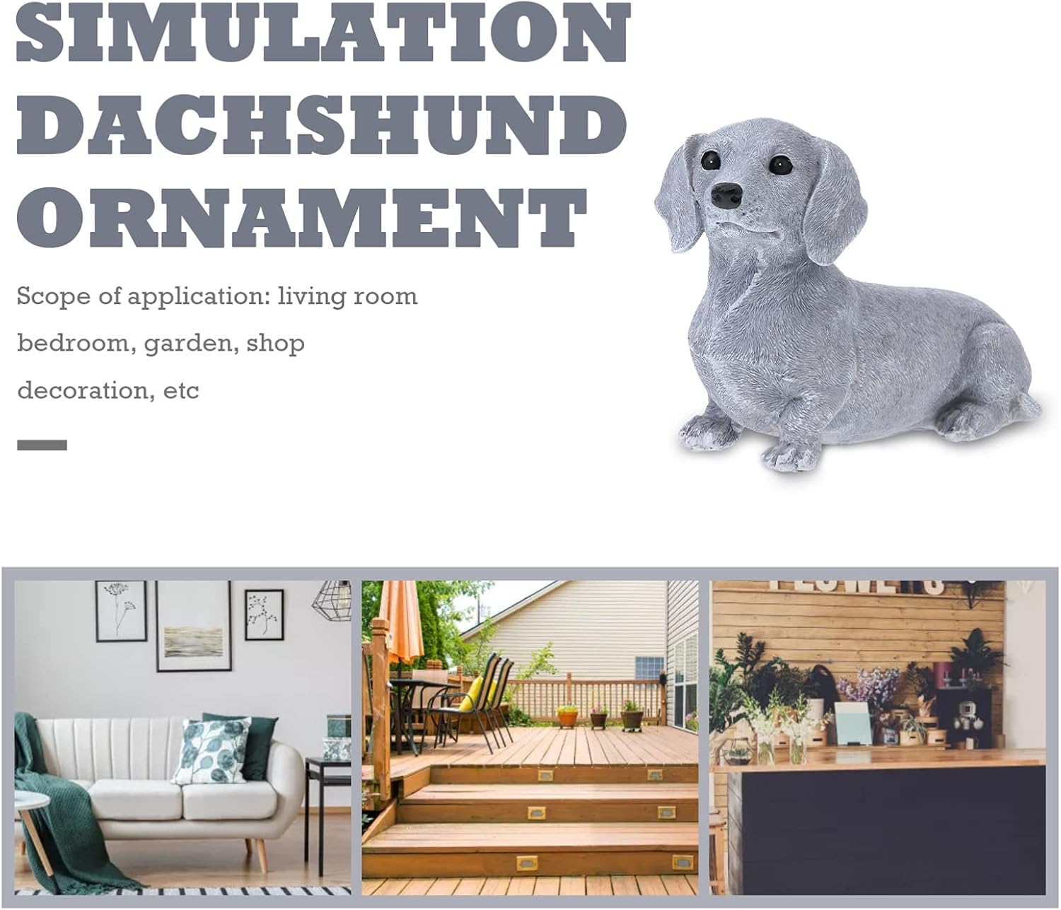 堅実な究極の Cabilock 犬ガーデン像屋外装飾樹脂置物装飾芝生庭パティオのためのポーチとより Chandigarhdaily Com