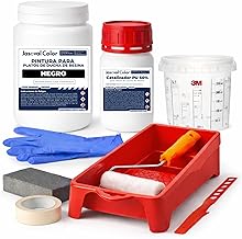 Non-Slip Black Resin Shower Tray Paint Repair Kit with Tools, Non-Slip Paint (0.5 kg Polyurethane + 0.25 L Catalyst)