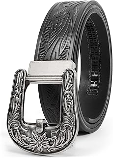 BELTROAD Mens Ratchet Western Belt Leather Cowboy Belts for Men with Automatic Western Buckle