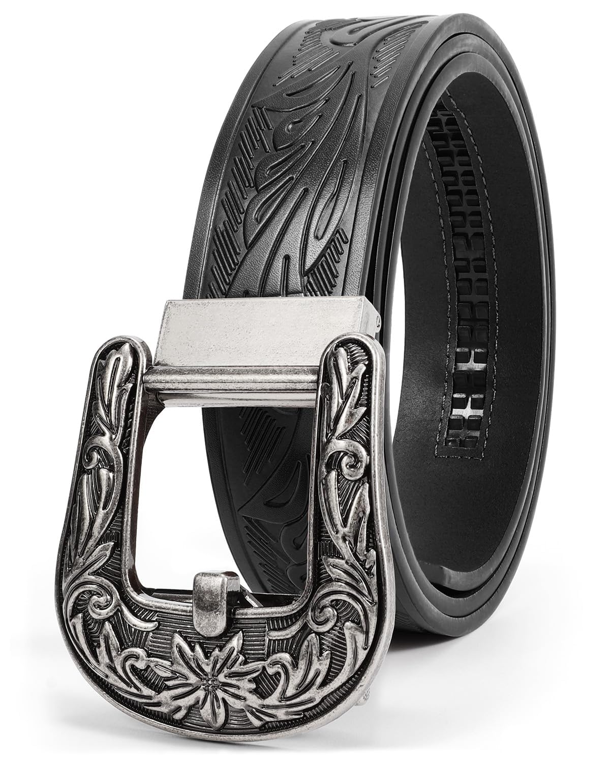 BELTROAD Mens Ratchet Western Belt Leather Cowboy Belts for Men with Automatic Western Buckle Belt for Jeans Christmas