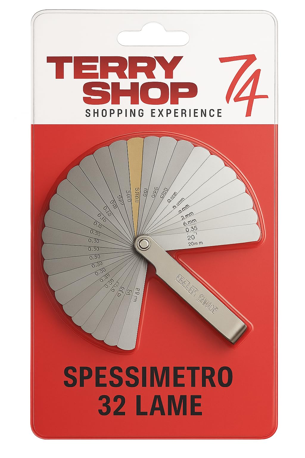 Spessimetro Valvole di Precisione 32 Lame Acciaio Inossidabile 0.04-0.88mm Strumento di Misura Metrici Imperiali