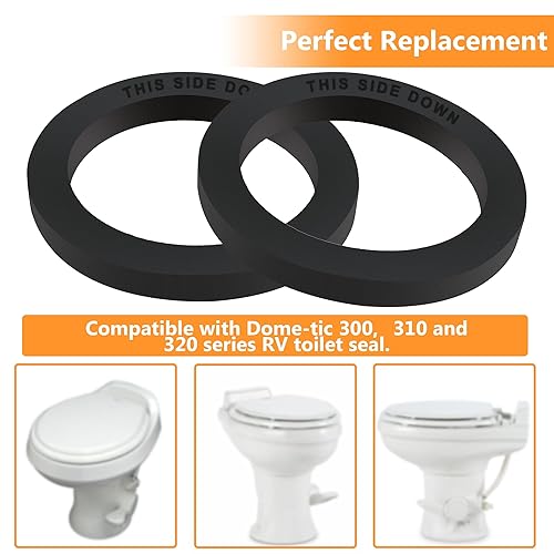 Miniatura 3 de 385311652 - Sellos de inodoro RV Accesorios de montaje y sello 385311653 Reemplazo para Dome-tic 300 310 320 Series WC Kit de juntas de inodoro RV