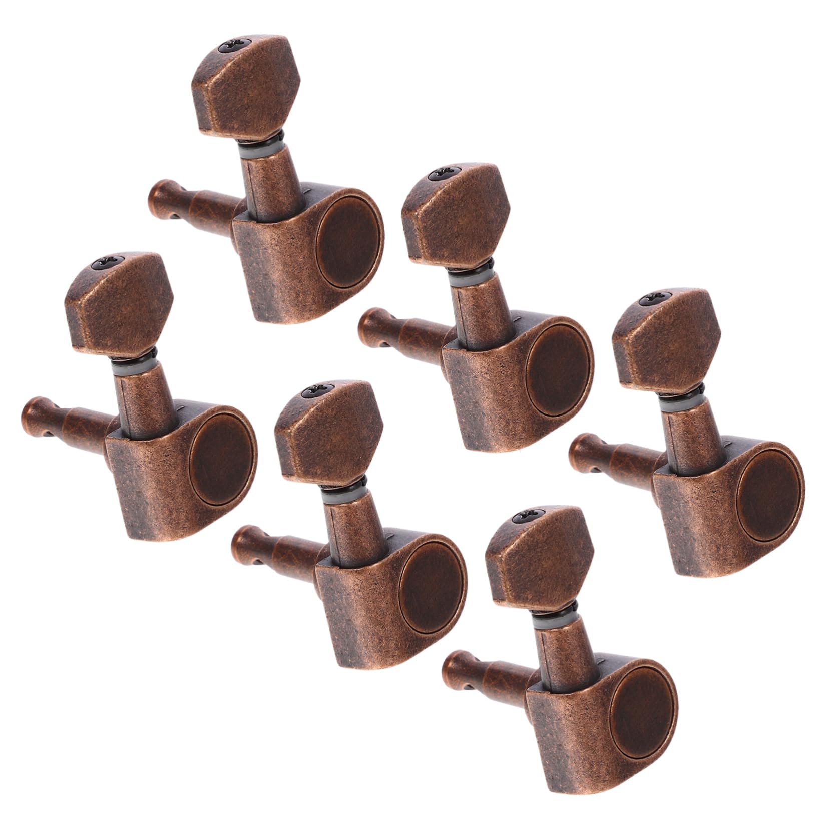 Toddmomy 6pcs Acoustic Guitar Tuners Tuning Pegs with Square Head Sealed Locking Tuners for Electric Guitars