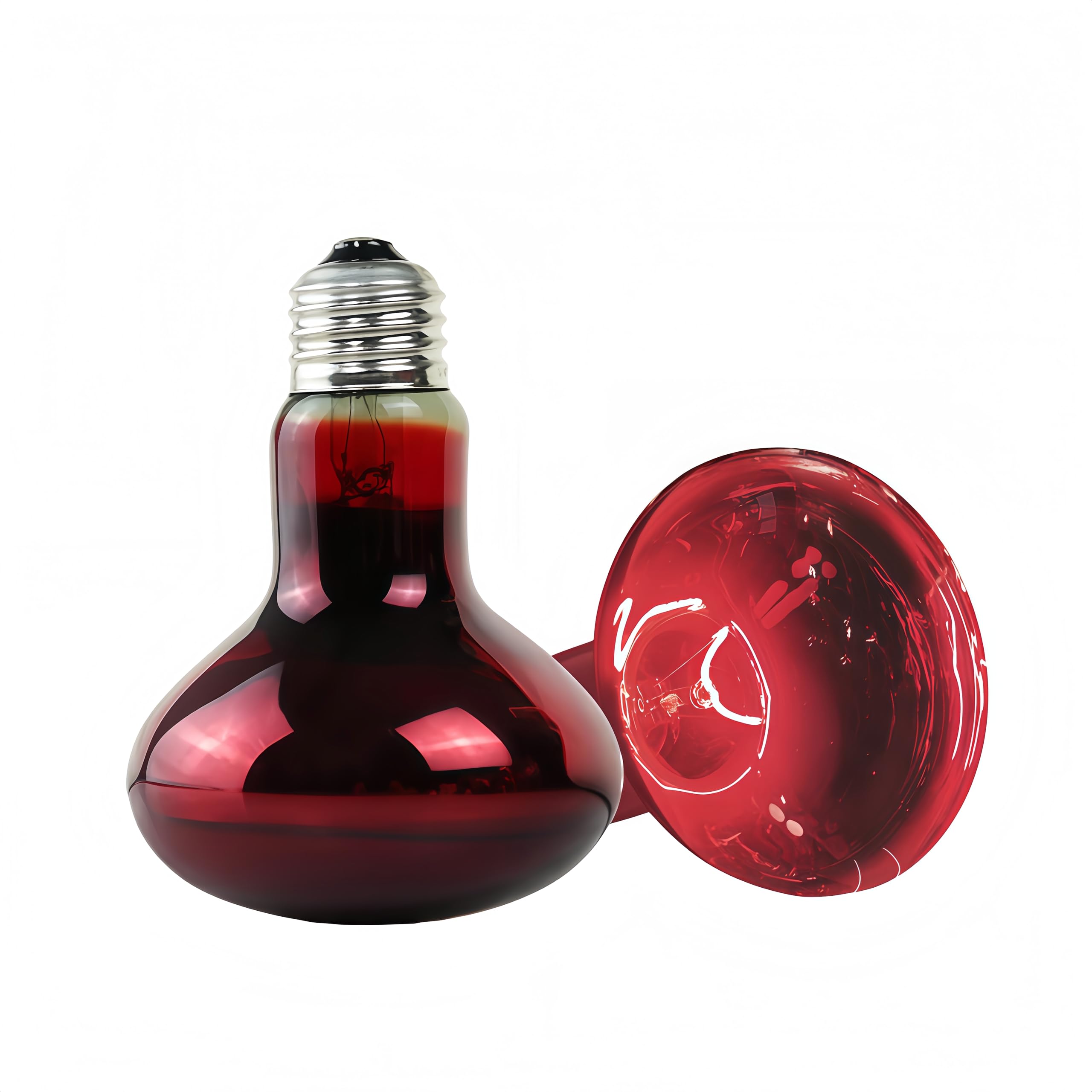 PetFizz Infrarotlampe Wärmelampe Terrarium Lampe, Reptilien Rotlichtlampe Basking Spot 75W 2Stück, E27 Terrarium Heizung für Schildkröte, Schlange, Eidechse, Bartagame