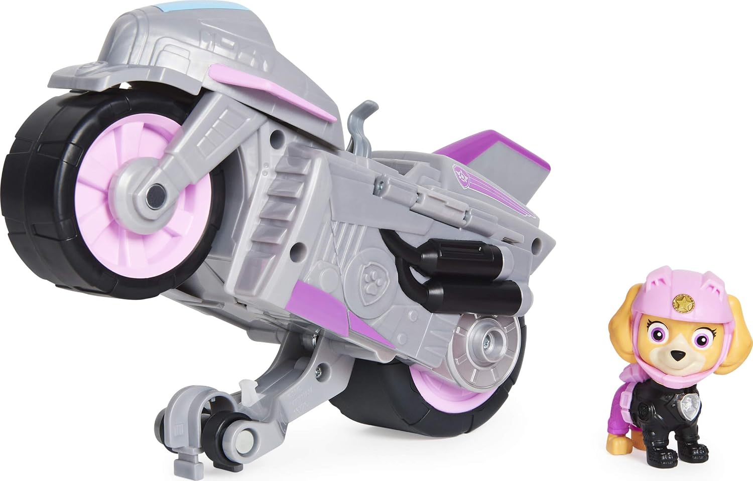 La Paw Patrol 6059253 Paw Patrol Deluxe Pups, Motorcycle with Function and Figure, Multicoloured, 6059253