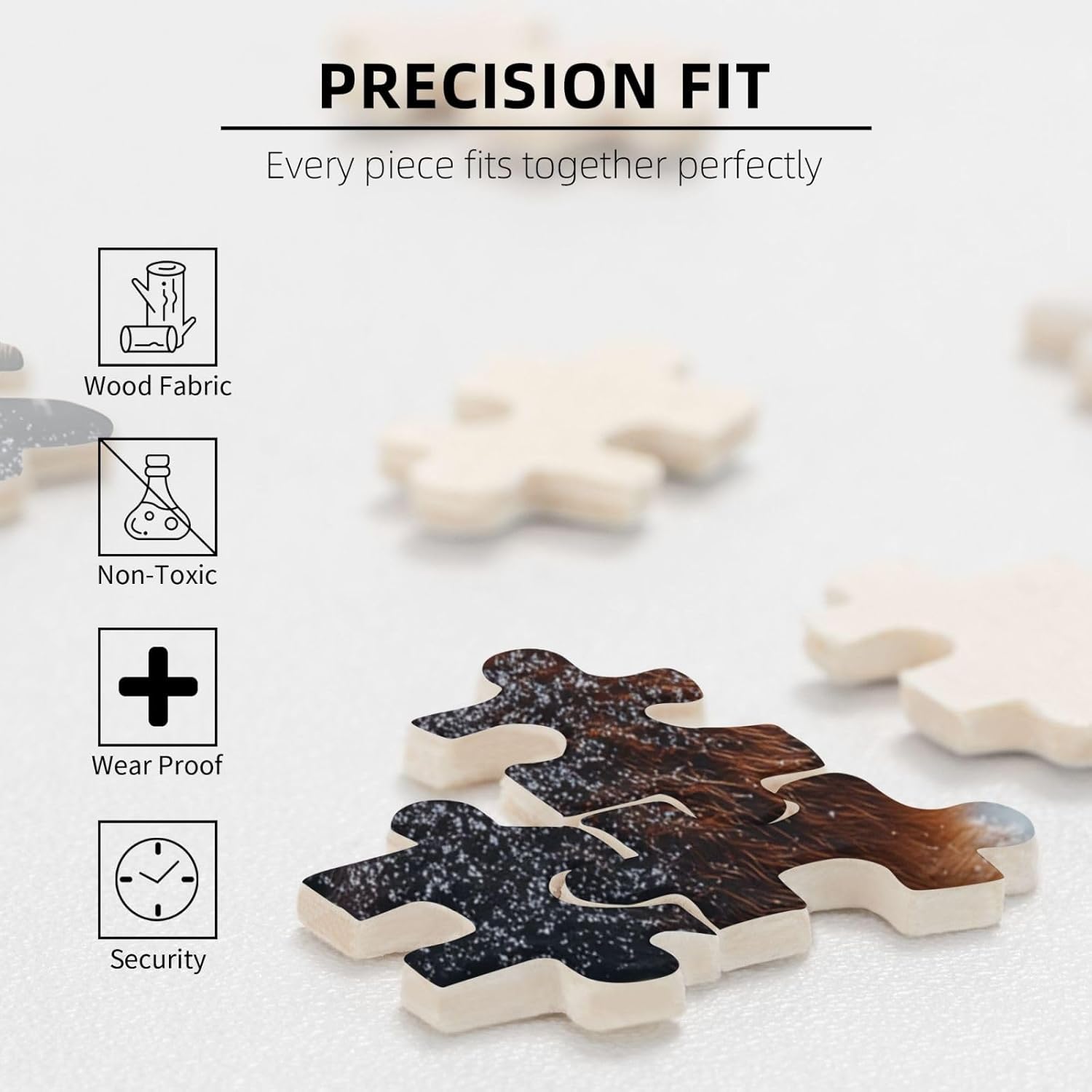 Red Panda Wooden Jigsaw Puzzle 1000 Pcs，Red Panda Clinging to Snow-Covered Tree, Bamboo Branches & Falling Snow，Adult Jigsaw，Brainstorming for Stress Relief，Exercise Hands-On Skills