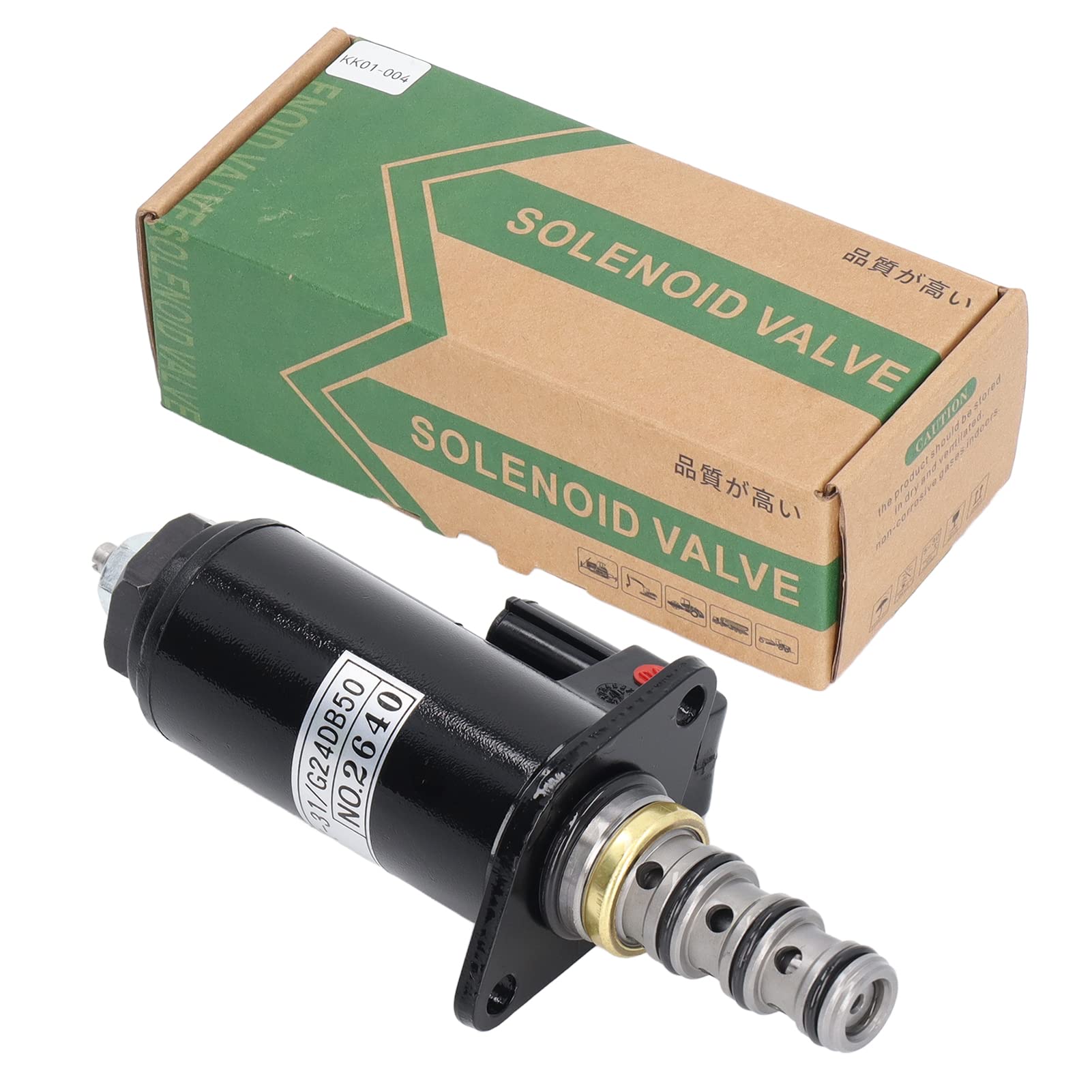 Cocoarm Sicherheitsverriegelungs-Magnetventil, Bagger-Magnetventil aus Legiertem Stahl, 2-Nadel-Ersatzteil, Mattes Gehäuse, Direkte Passform für SK200 8 250 330 350 8