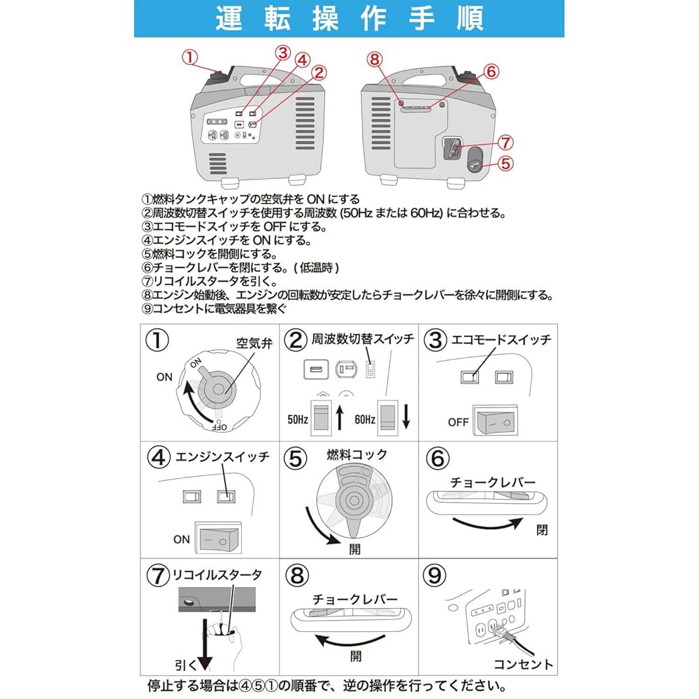 Amazon | パオック(PAOCK) インバータ発電機 定格出力:1.7kVA HT