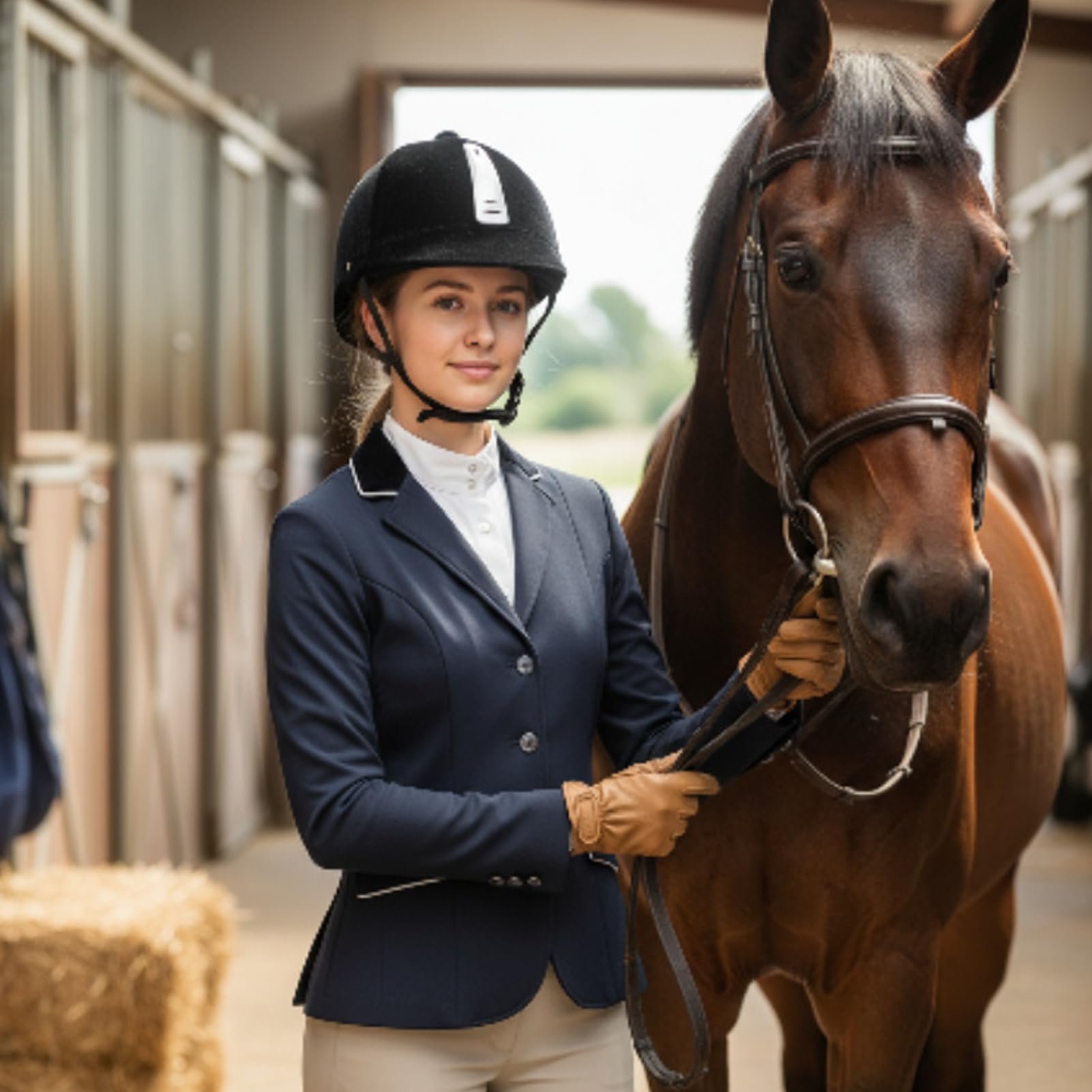 Reiterhelm, Unisex, Reithelm Schwarz, Kopfumfang 55-62cm, Verstellbare Reithut-Sporthelme Für Den Pferdesport Mit Komfort & Schutz Als Reitkopfschutz, Für Jugendliche Und Erwachsene Im Wettkampfsport