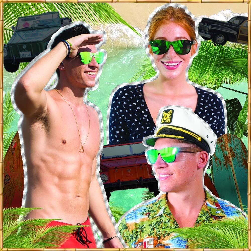 Woodies Oversize Flat Lens Mirrored Walnut Wood Polarized Sunglasses for Men and Women | 100% UVA/UVB Protection