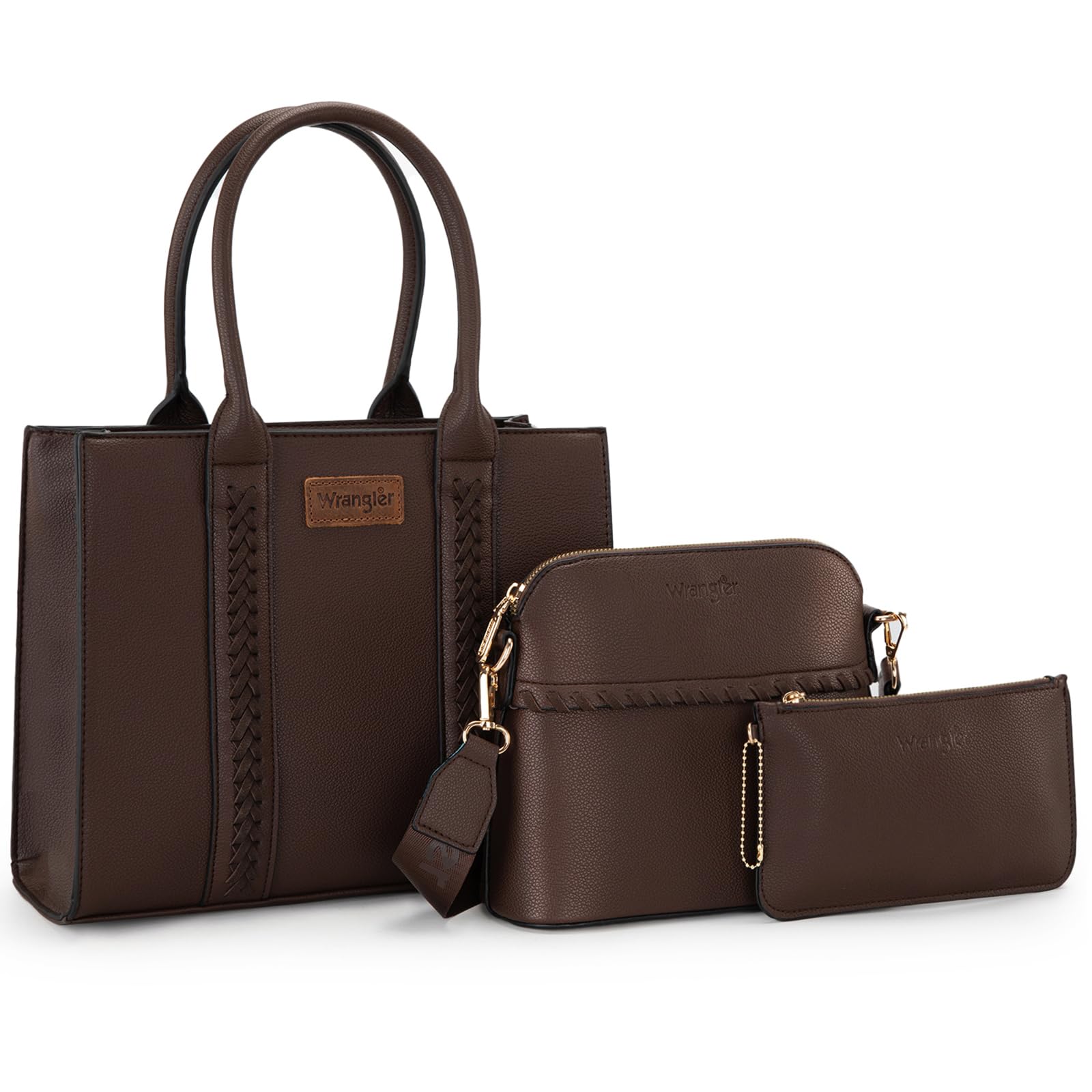 Wrangler 3Pcs Purses for Women Tote Bag Crossbody Handbag Sets with Strap
