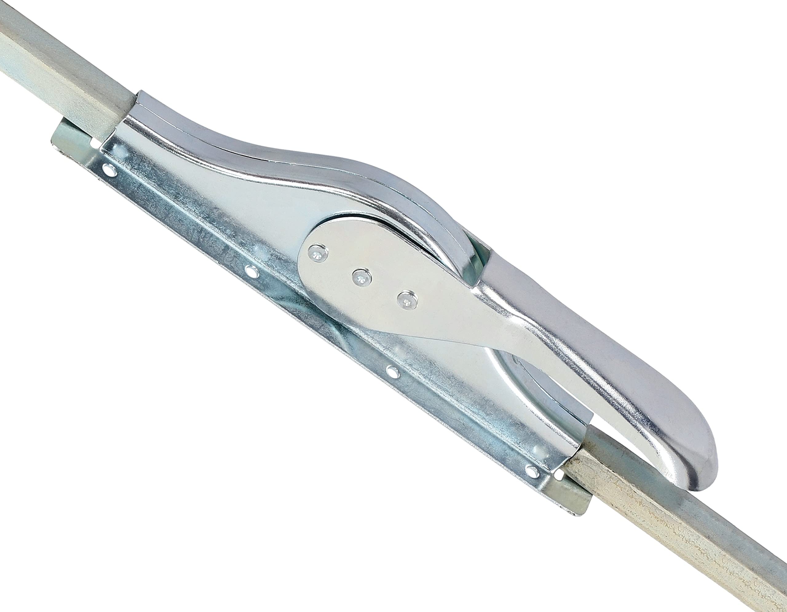 KOTARBAU® Cerradura de puerta de garaje galvanizada para puertas osciladas, 215 cm, color blanco