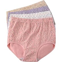 Women's Cotton Underwear High Waisted Ladies Panties for Medium Elderly Ladies Full Coverage Briefs