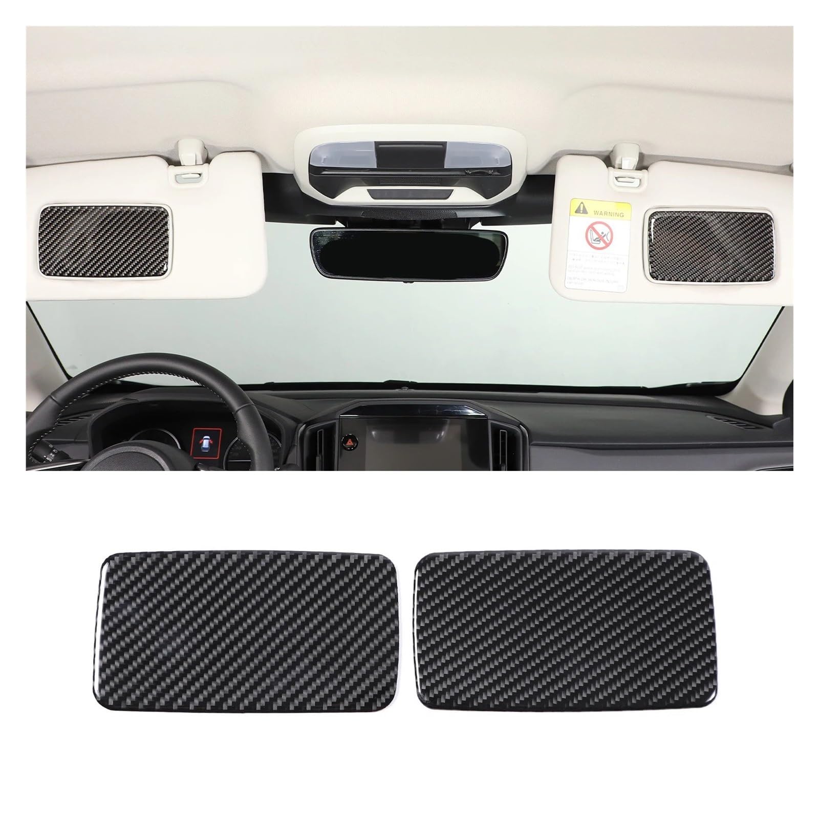 Interior Mouldings for Subaru for Crosstrek 2024 Black Carbon Fibre Car Interior Decoration Trim Frame Stickers Car Accessories Car Accessory(O-a)
