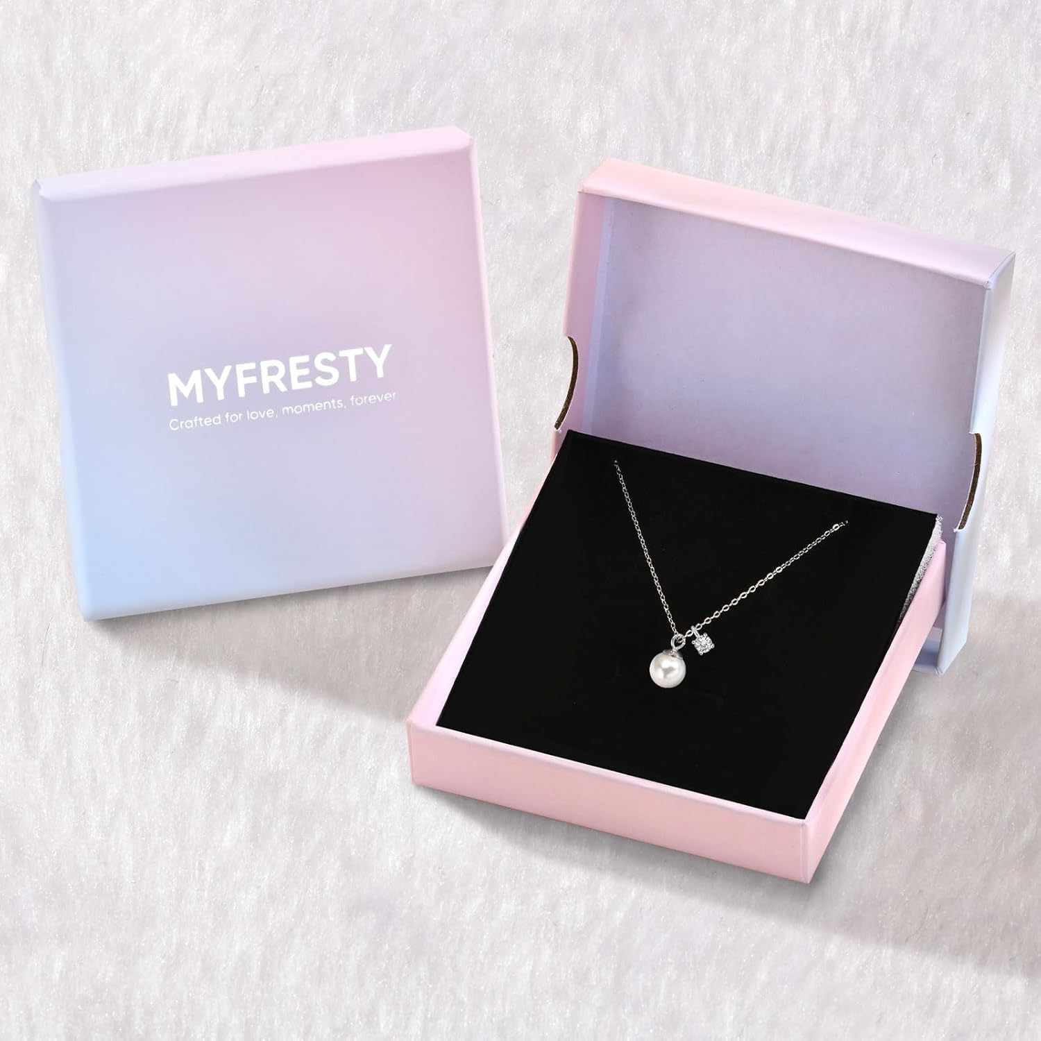 925 Sterling Silver Infinity Single Pearl Necklaces for Women, Dainty Chic Pearl Pendent AAAAA Cubic Zirconia Necklaces Simple Trendy Everyday Jewelry Mothers Day Birthday Gift for Mom Daughter Her - Image 6