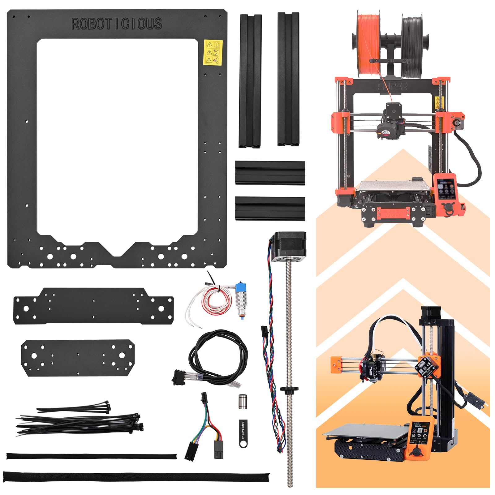 Upgrade-Kit für Prusa Mini+ 3D-Drucker – Verwandelt den Mini+ in einen Dual-Achsen Direct-Drive-Drucker mit Input Shaper, Verbesserte Stabilität, Präzision und Moderne Bewegungssteuerung