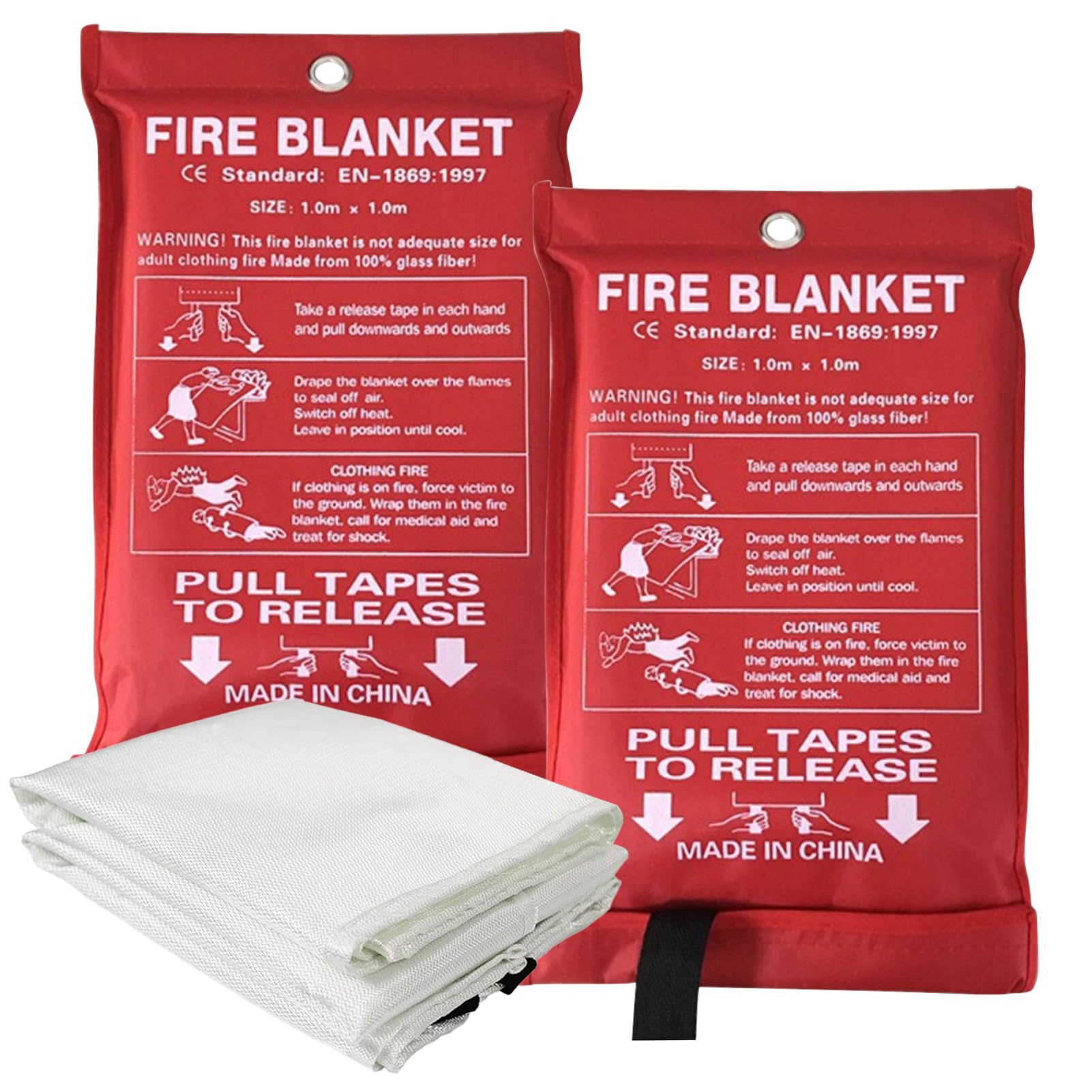 Couverture anti-incendie pour étouffer un feu de cuisine Pilipane fibre de verre