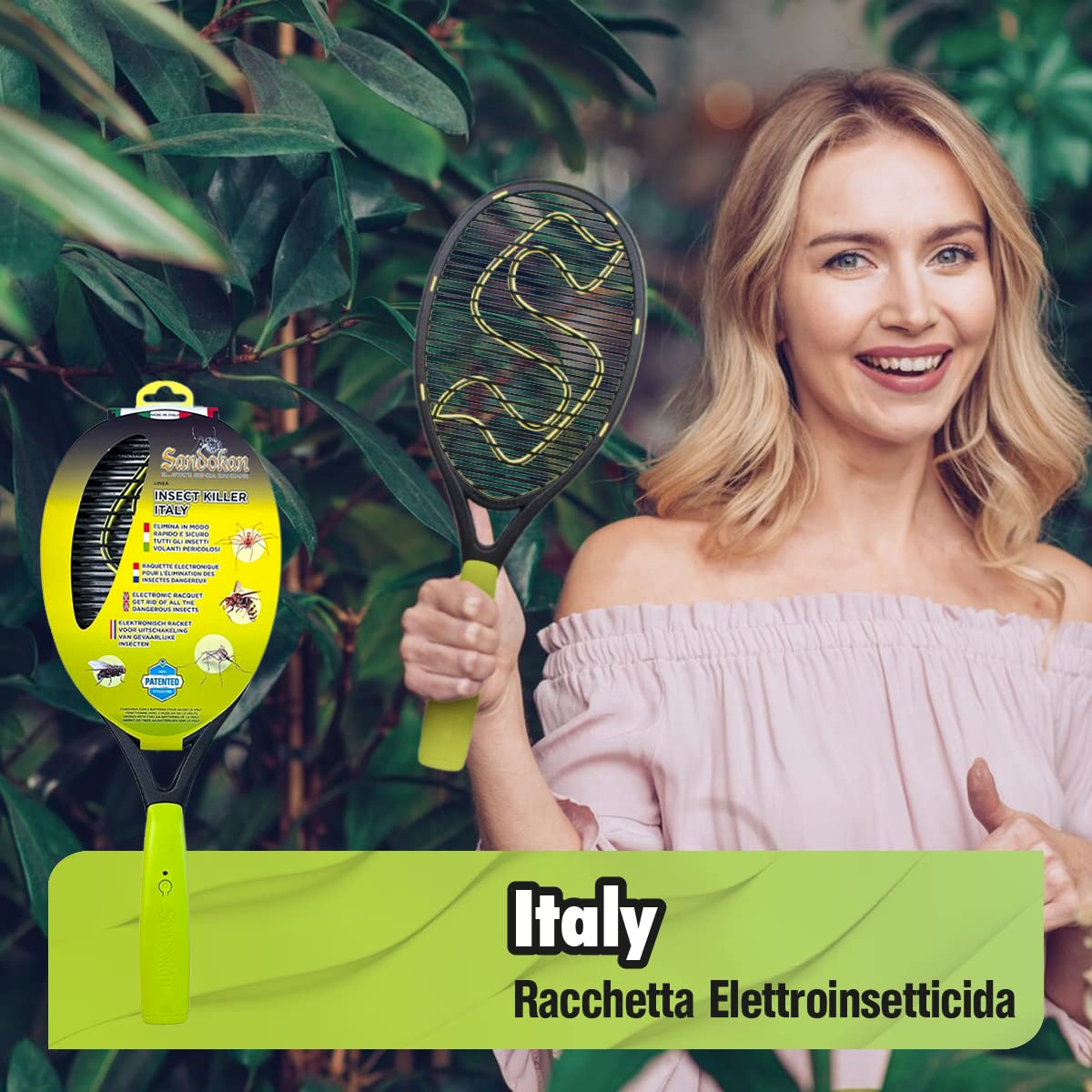 Relaxdays 2X Racchette Antizanzare Elettriche, Senza Sostanze Chimiche