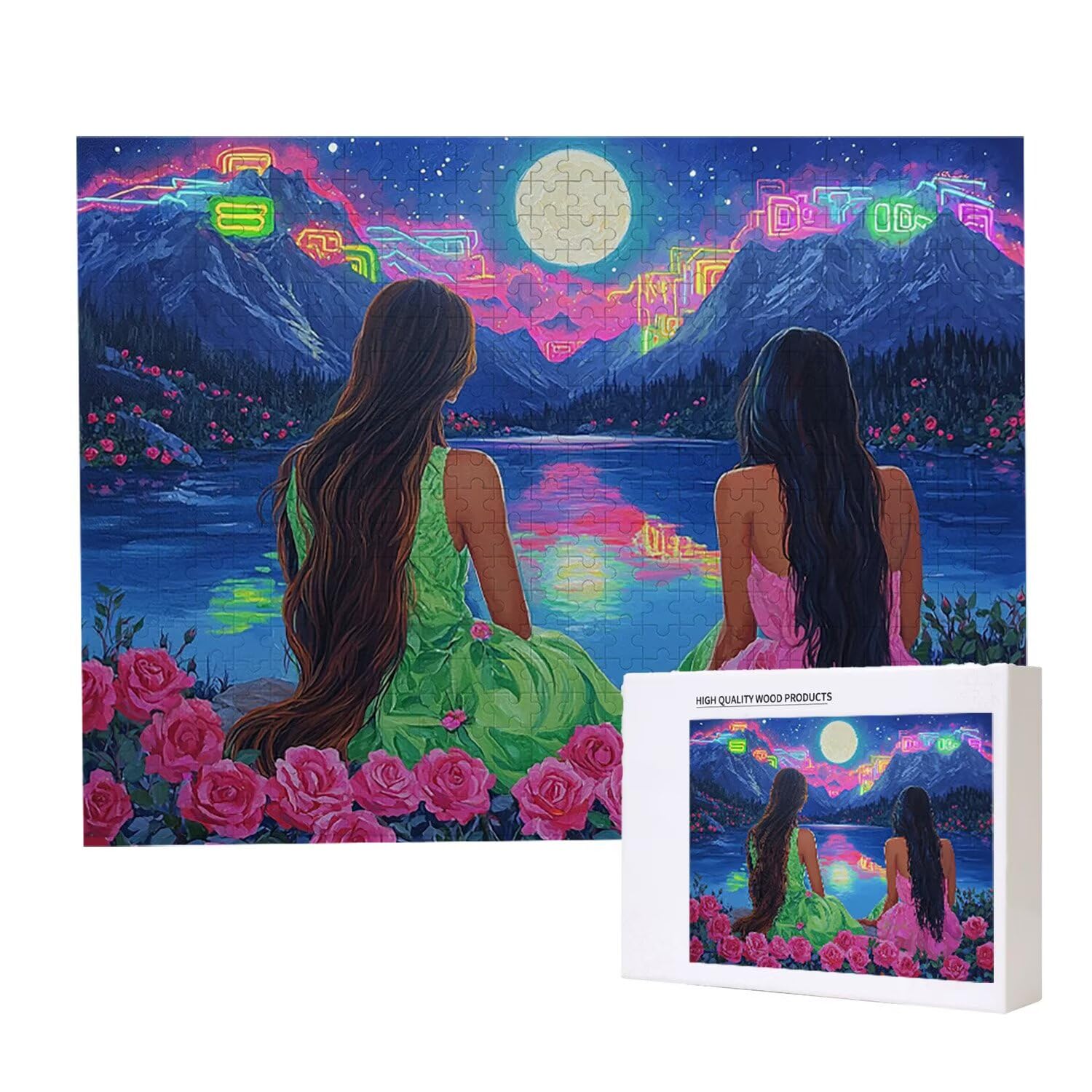 Puzzle de 1500 Piezas Puzzle Adultos 87x57cm Juego Educativo Regalos Rompecabezas para Adultos y niños a Partir de 14 Años, Regalo Creativo para la Relajación - (Niña del Lago) t-303