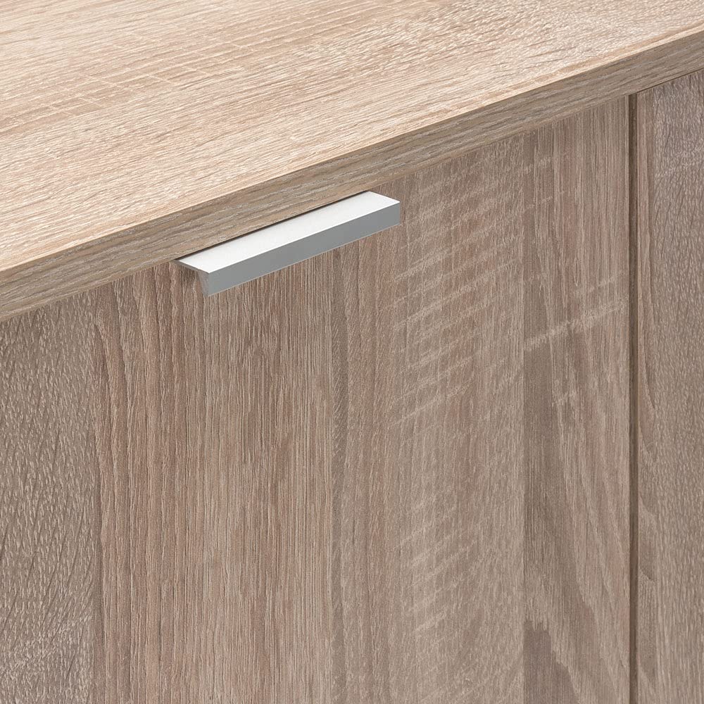 Casaria® Cassettiera Alba 2 Cassetti 2 Ante 71x74x35 cm Mobile Comò Entrata Credenza Effetto Legno Mobiletto Ingresso