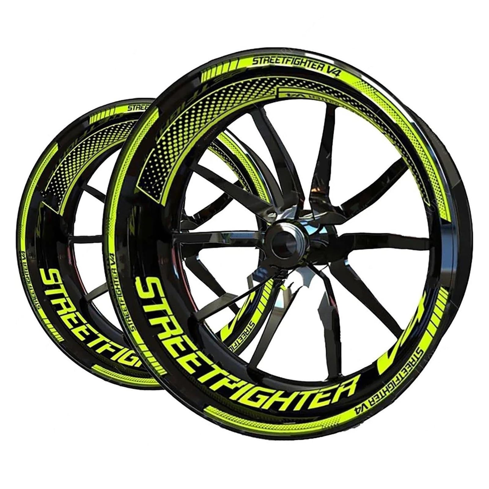 Motorcycle Reflective Wheel Stripe Sticker Set Waterproof Rim Decals for Ducati for Streetfighter V4
