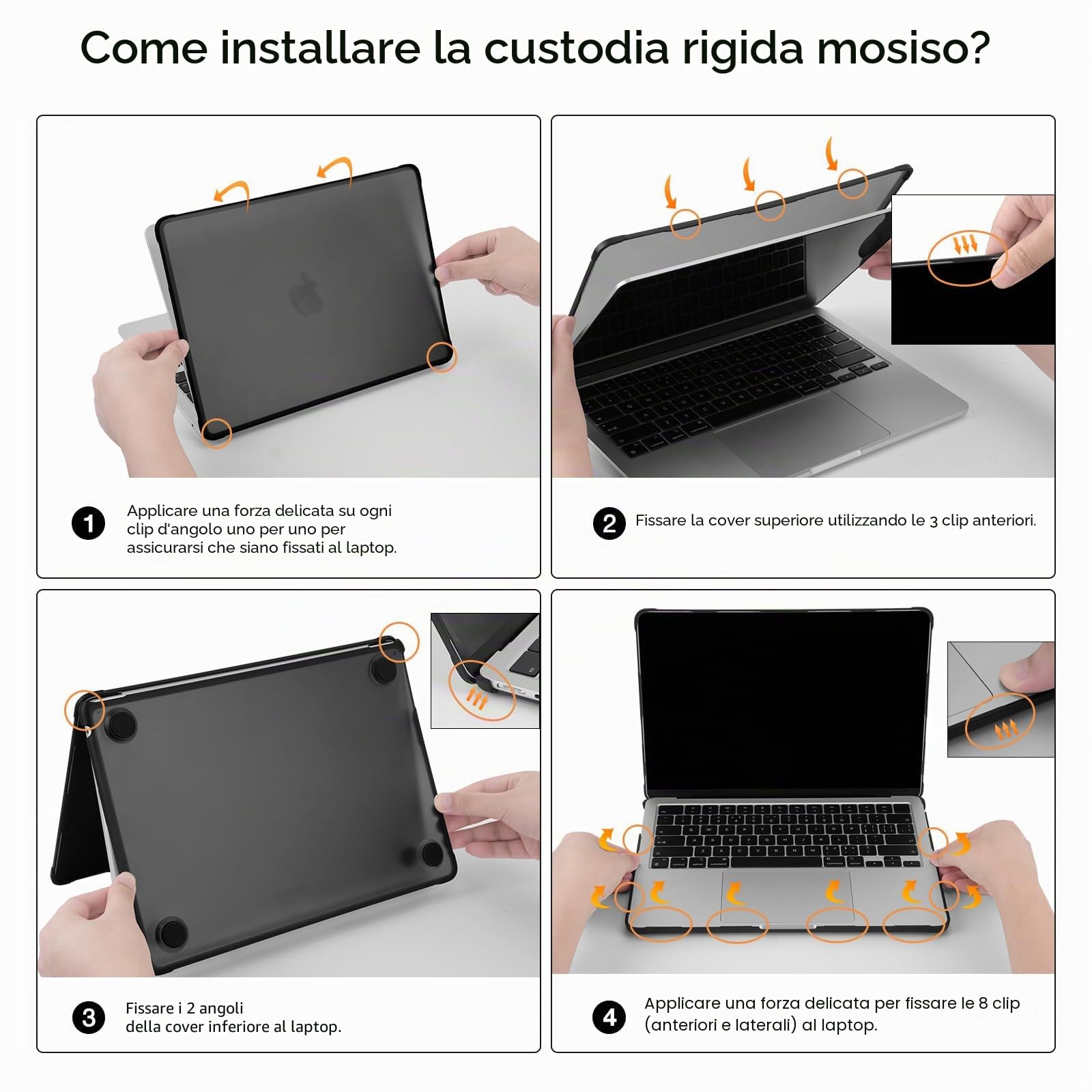 MOSISO Custodia Compatibile con MacBook Air 13 Cover M5 2026 M4 M3 M2 2025-2022 A3449 A3240 A3113 A2681, Anti-crepa con Angoli e Bordo Morbido TPU Case per MacBook Air 13,6'' Cover, Mezzanotte