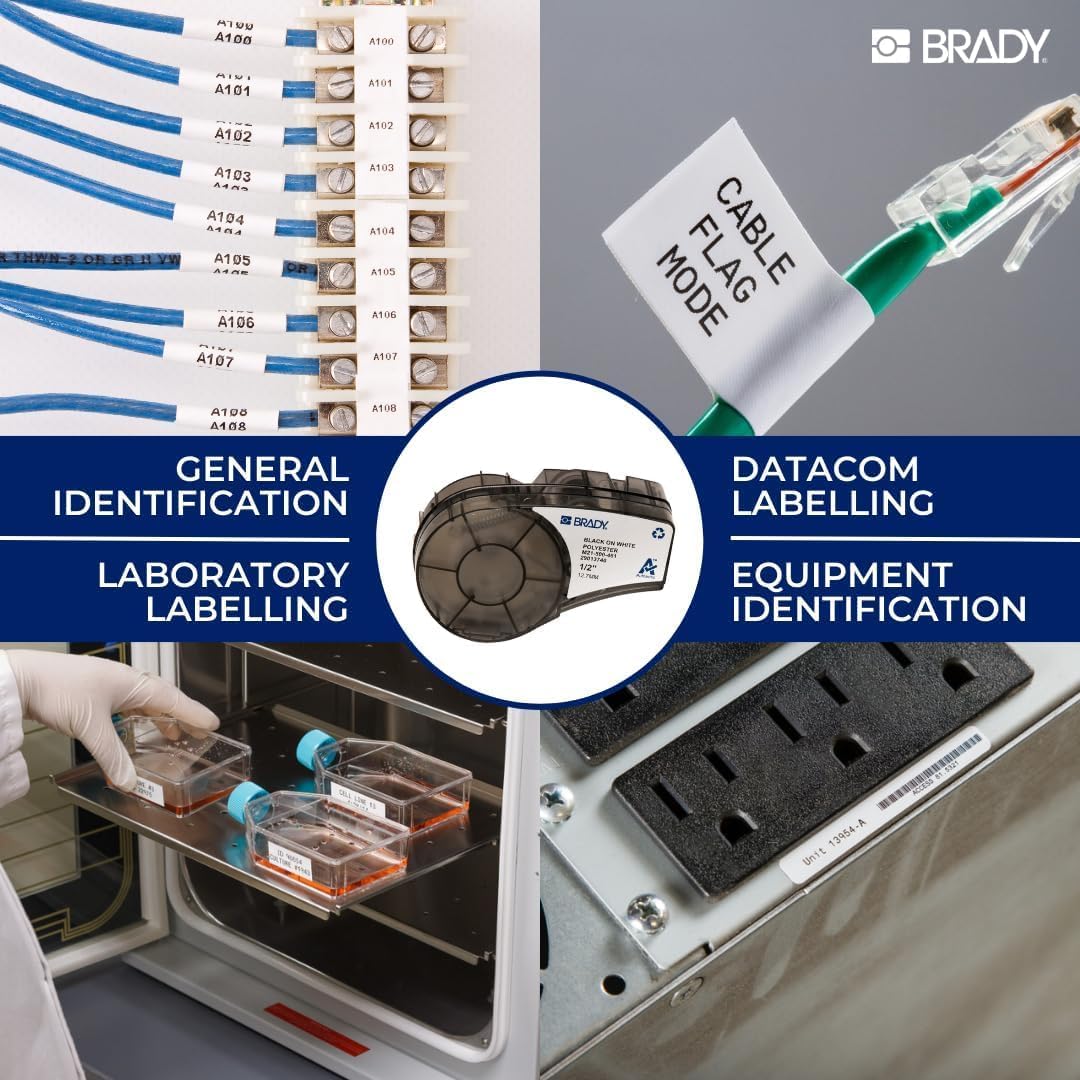 Brady Authentic (M4-86-461) Self-Laminating Cryogenic Polyester Labels 0.6