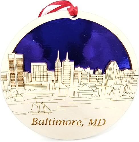 Miniatura 24 de Adorno de madera grabado con láser de St. Louis, Missouri – Adorno navideño de madera hecho a mano, recuerdo de Missouri, decoración rústica