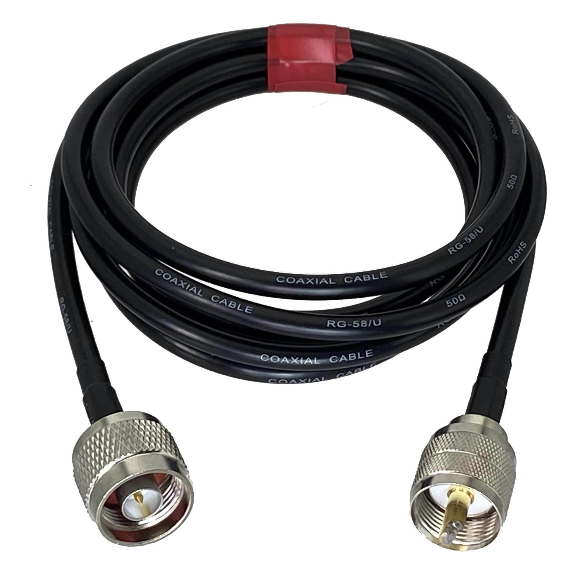 Cavo RG58 N Spina Maschio A UHF PL259 Connettore 50ohm Crimpare RF Coassiale Jumper Pigtail Dritto 6 Pollici ~ 20 M(1.5M)
