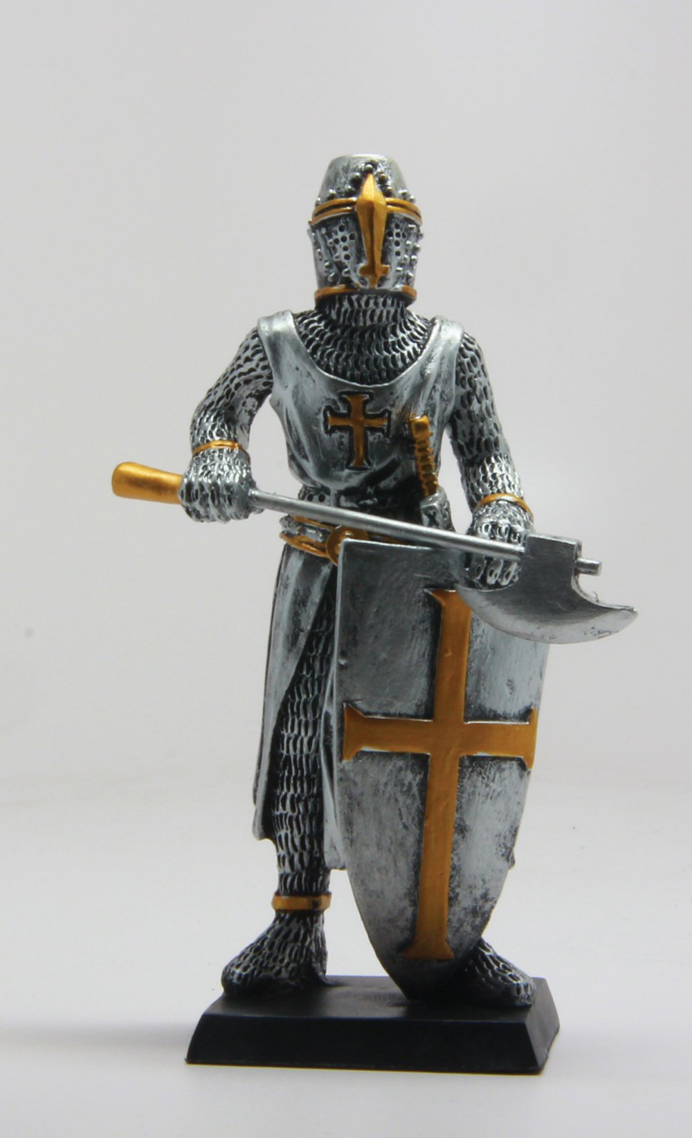 Pacific Giftware 4 Inch Medieval Knight with Axe and Shield Resin Statue Figurine