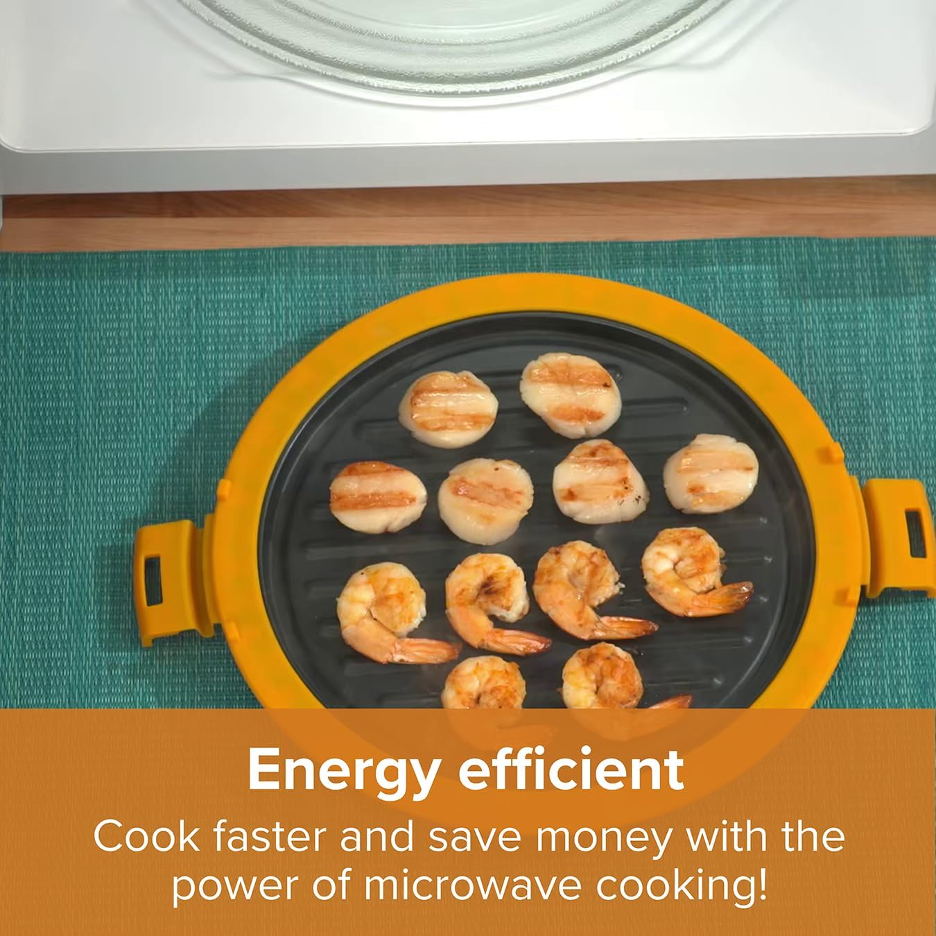 Von Home Snap Grill Microwave Pan - Super fast, healthy cooking for the whole family, Non-stick, Easy to clean, Aluminium Grill Plates, Advanced Technology