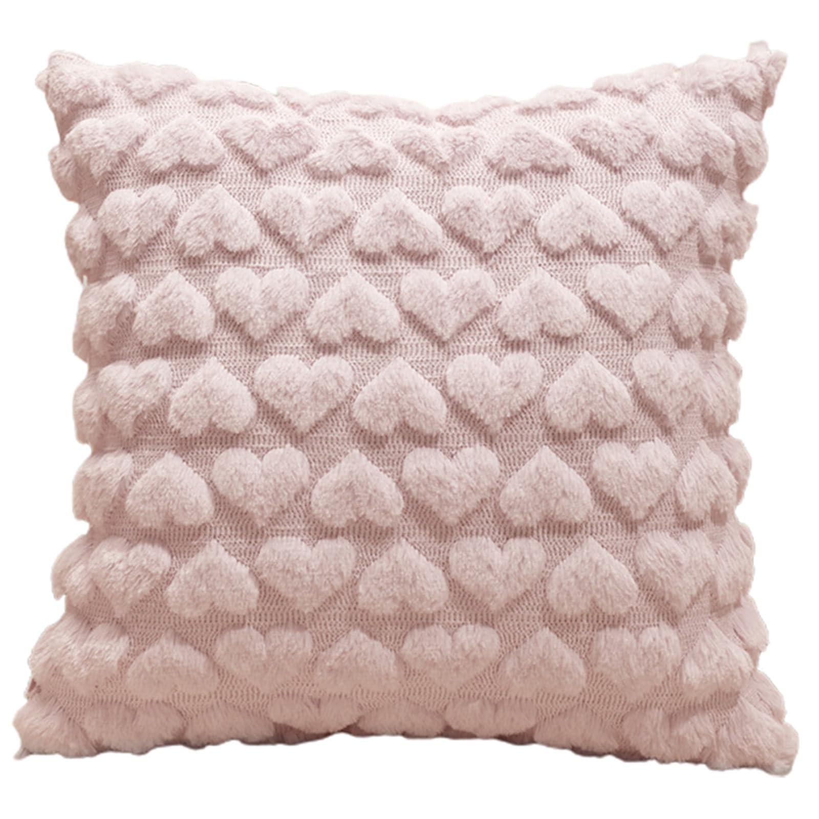 ハート模様 フリースクッション ピンク