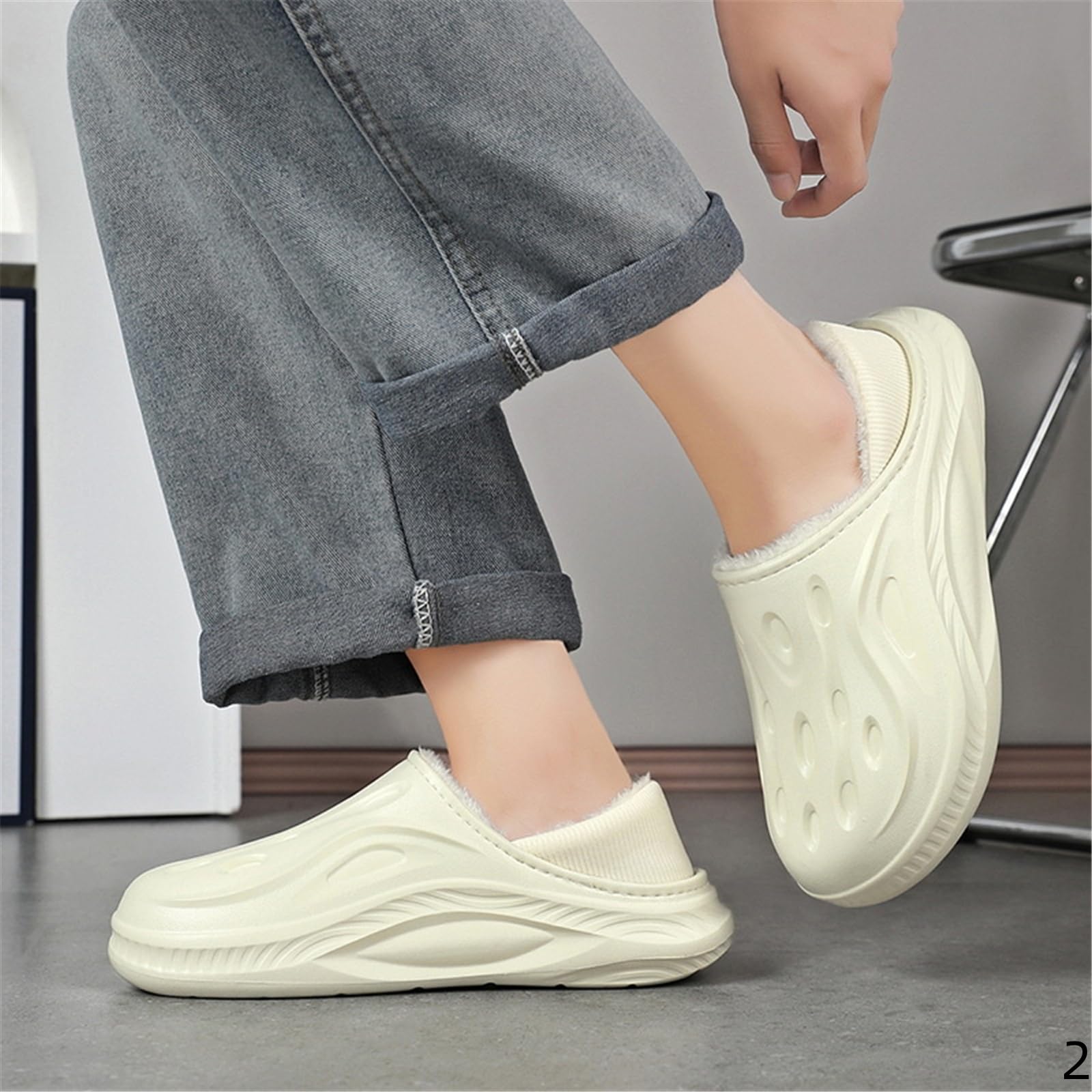 Pantofole Donna Da Uomo In Cotone Per Abbigliamento Autunnale E Invernale Eva Impermeabile Antiscivolo Interni Domestici