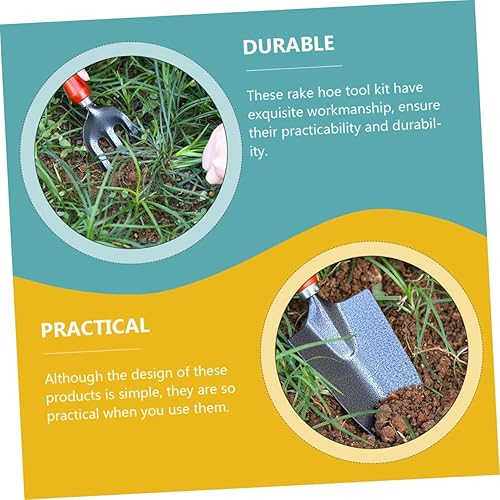 Miniatura 3 de Toyvian 1set Multipurpose Gardening Tools Rake and Shovel for Soil Loosening and Planting Tool Kit for Vegetables and Flowers