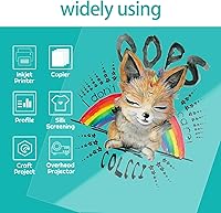 Vista 3 de QYH Película de transparencia para impresoras de inyección de tinta 100% transparente, transparencias para retroproyector e impresiones de pantalla