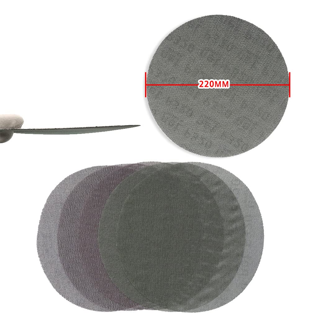 10 pièces 9 pouces papier de verre crochet et boucle abrasif sans poussière assortiment disque Anti-blocage papier de meulage longue durée