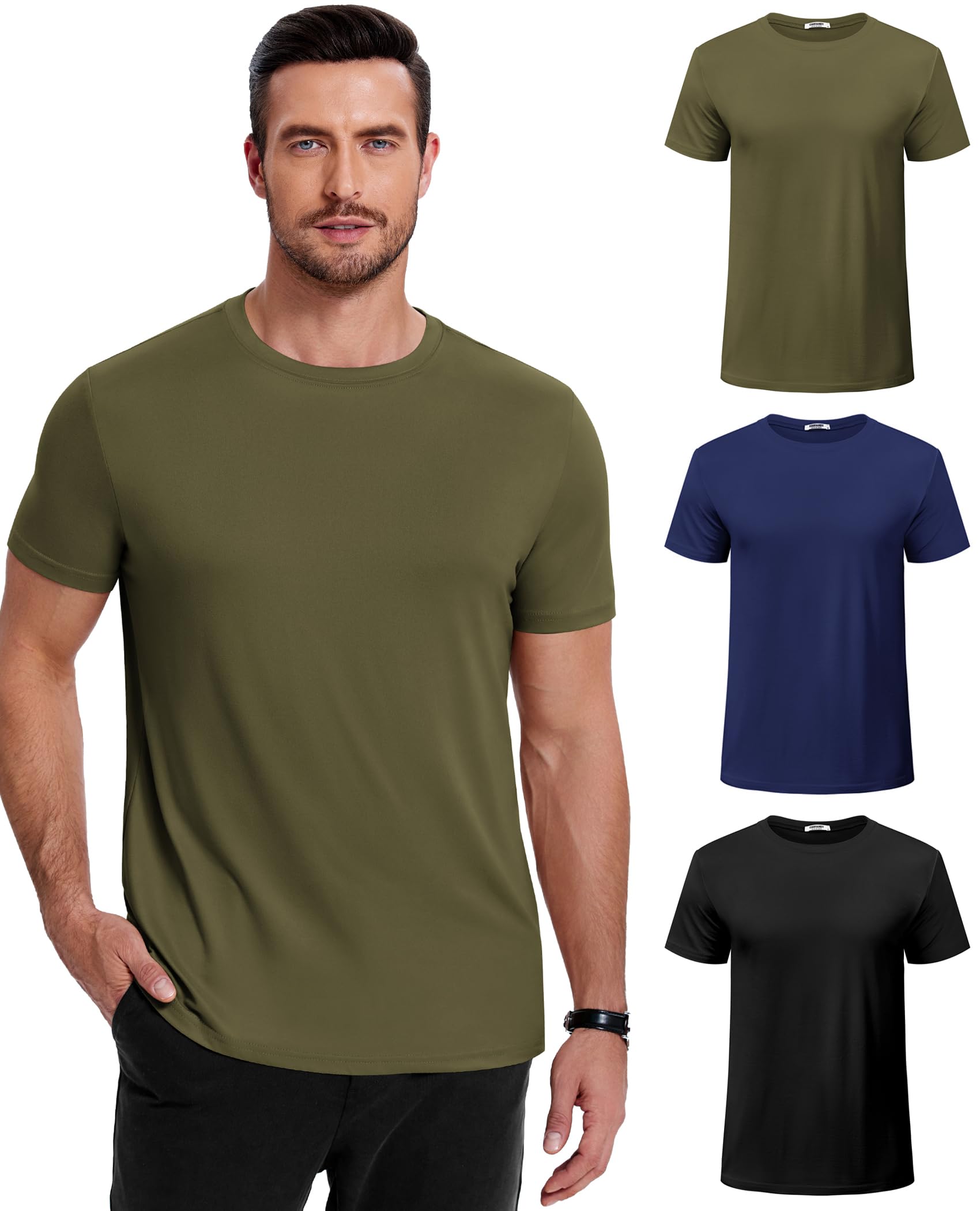 COOFANDY Men's Short Sleeve Crew Neck Casual Summer T-Shirts