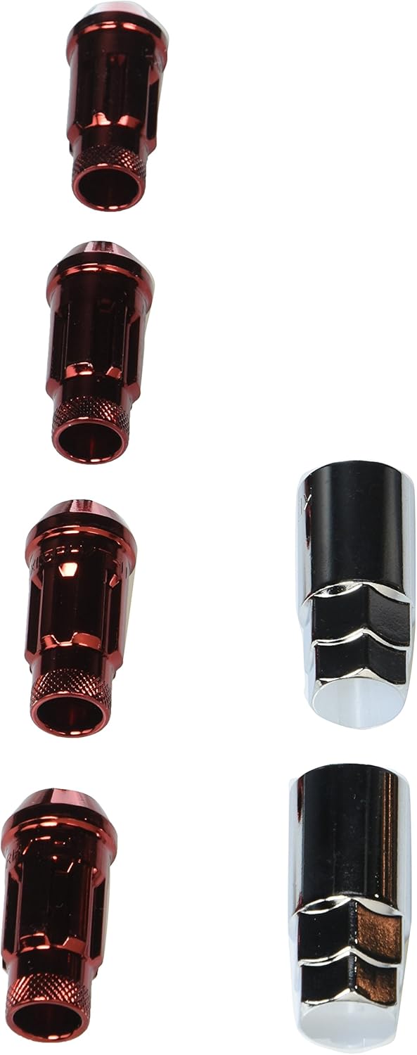 32902R Muteki SR48 Open End Locking Lug Nut, Red, 12 x 1.50, 48mm, Set of 4