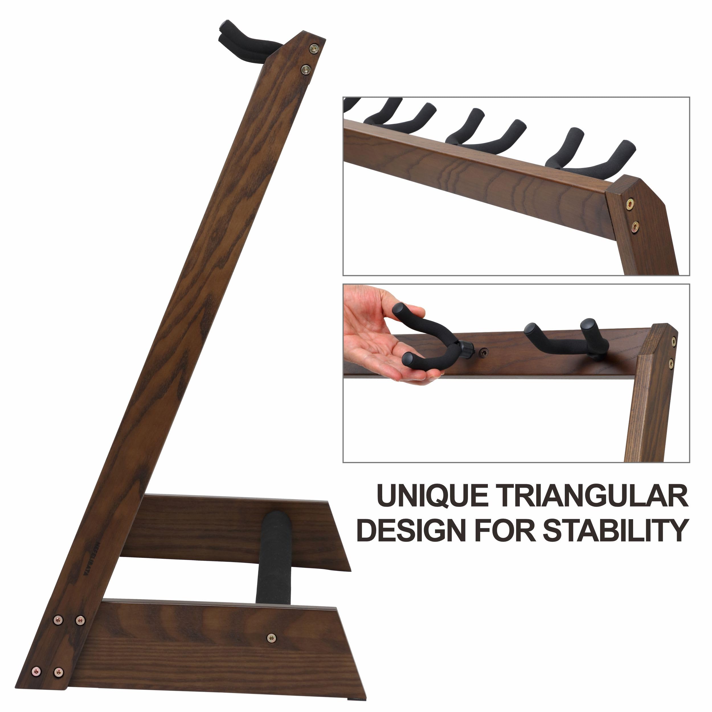 Nefelibata Supporto multiuso per chitarra, 5 supporti, in legno, per chitarre e custodie, chitarre elettriche, acustiche, bassi, violoncelli, frassino tedesco