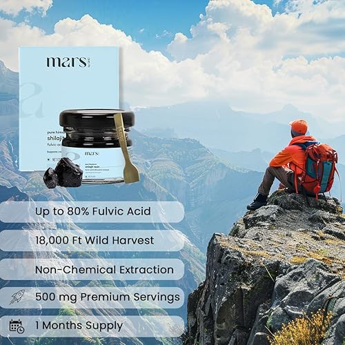 Mars Himalayan Organic Shilajit Resina | Resina natural procedente del Himalaya | Apoya la vitalidad, la energía y el bienestar general | 0.53 oz | disponible en Yaxa Costa Rica
