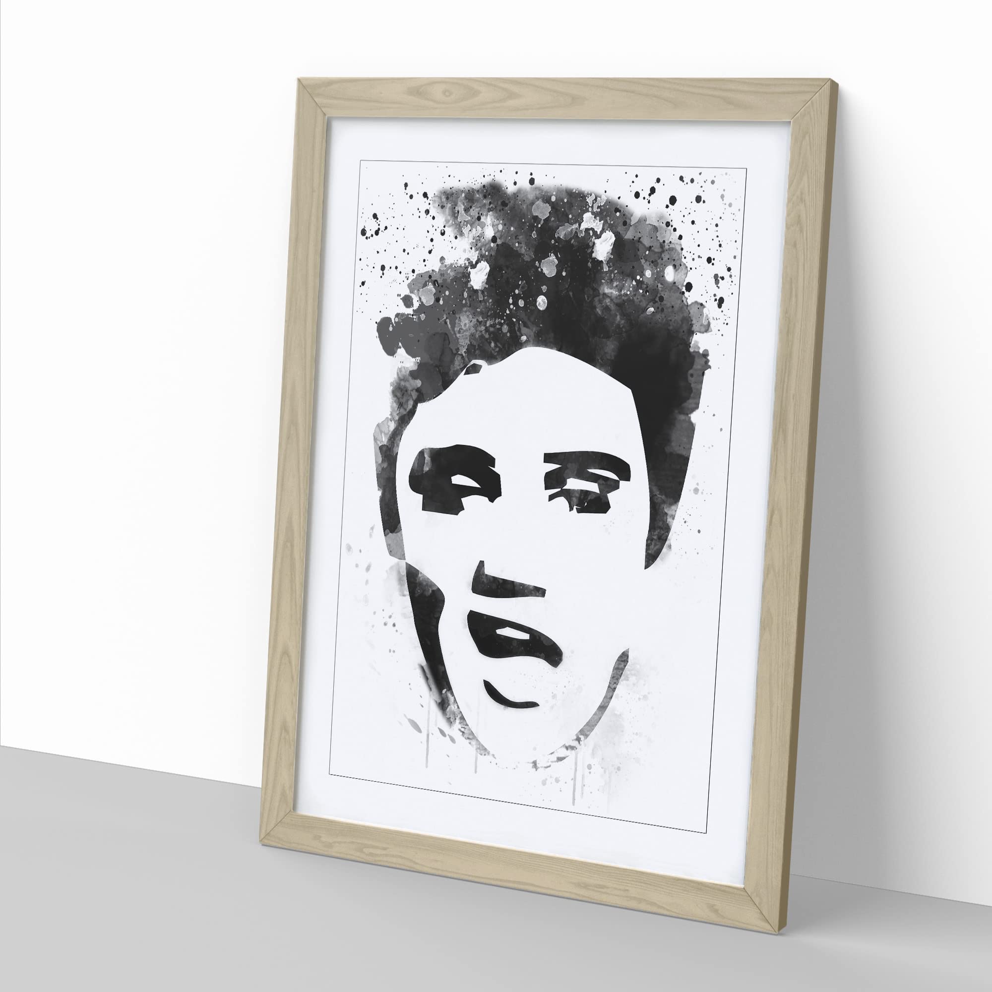 Elvis Presley Face Art V3 Modern Framed Wall Art Print, Ready to Hang Picture for Living Room Bedroom Home Office Décor - Image 2